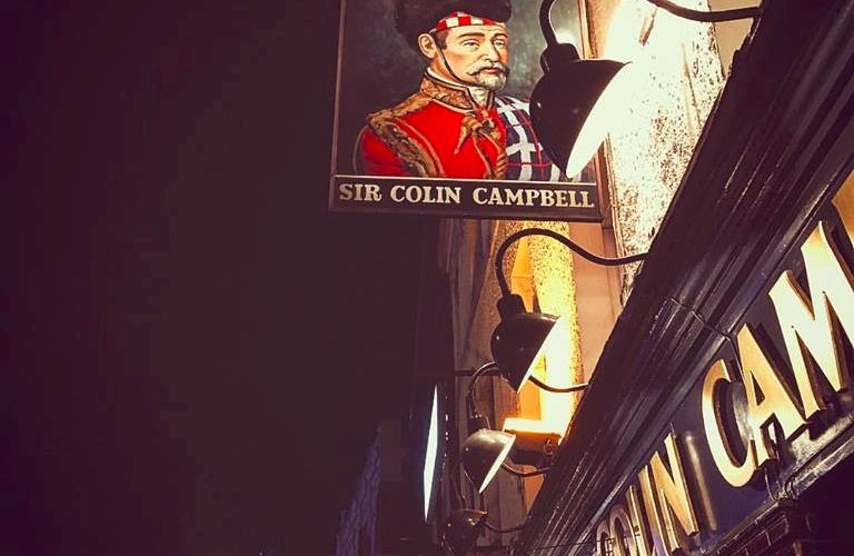 Sir Colin Campbell at night