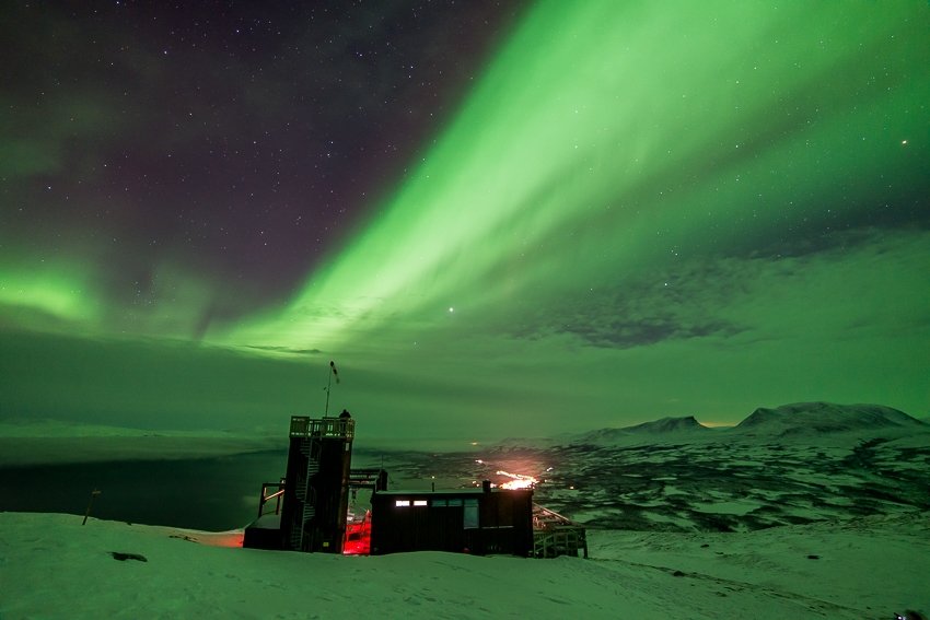 Image of Aurora Sky Station in Sweden night sky