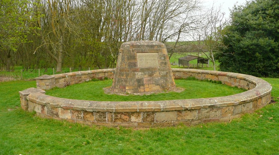 Battle of Roslin Memorial Cairn in spring