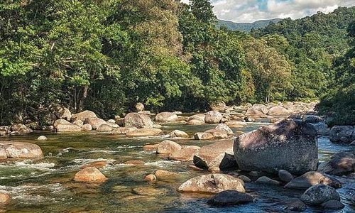 The river by the hotel