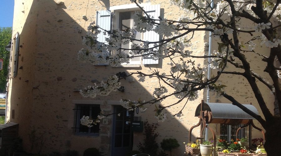 The rear of the cafe from the courtyard, after the work had been done to renew the original.