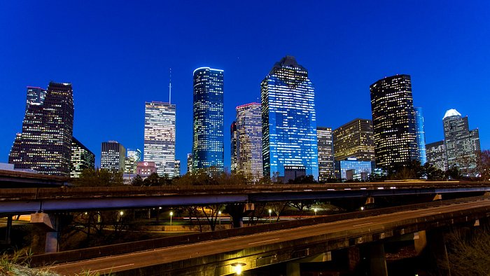 Minute Maid park from the room at night. - Picture of The Westin Houston  Downtown - Tripadvisor