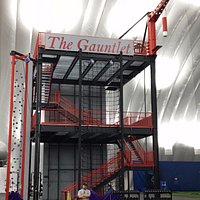 The Gauntlet. HUGE multistory climbing, running, torture contraption!