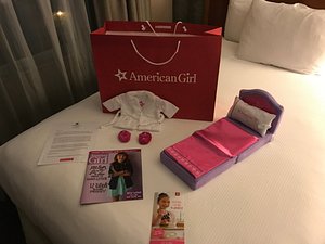 American Girl doll bed, robe & slippers