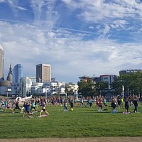 North Coast Namaste- free yoga at Voinovich Park in North Coast Harbor. www.northcoastharbor.org