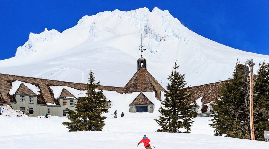 Timberline Lodge and Ski Area on Mt. Hood, open year-round