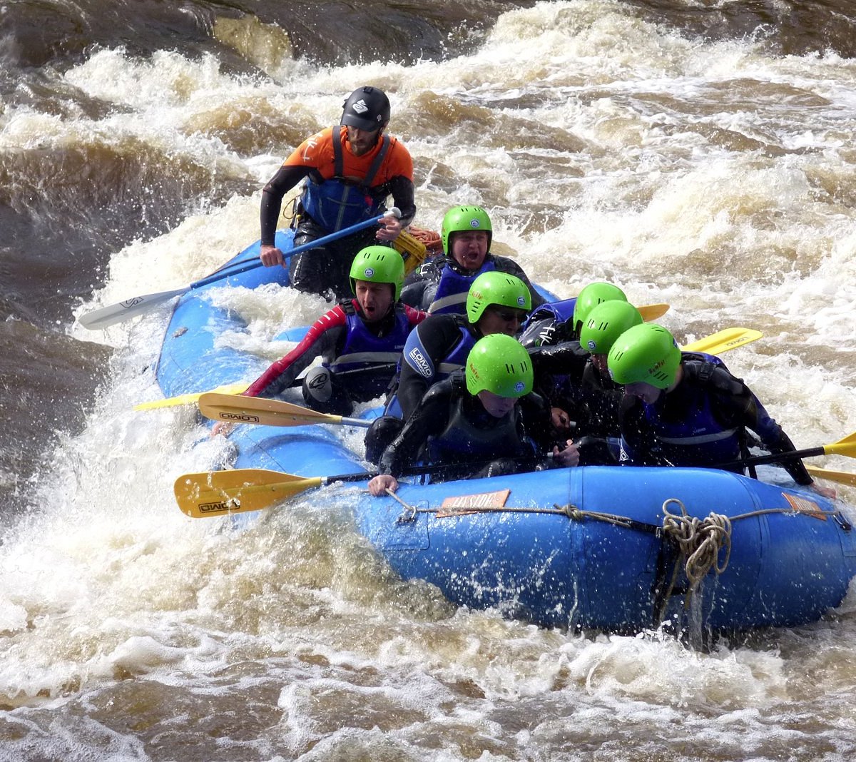 Go white water rafting. River bugging.