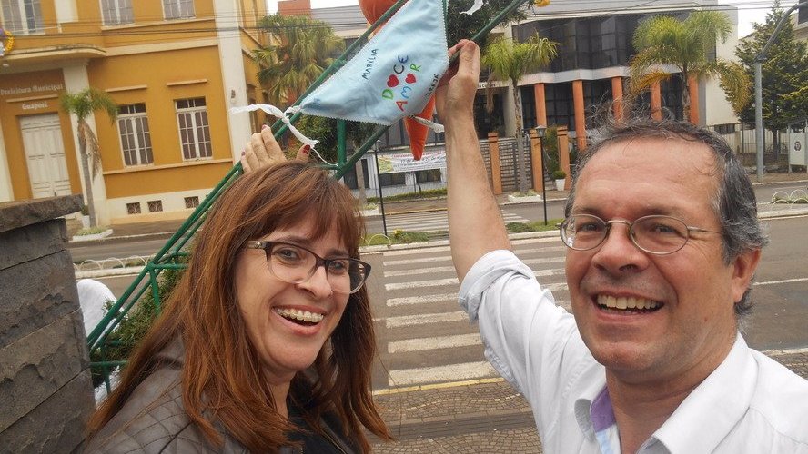 Calcinha do Amor em frente a prefeitura de Guaporé