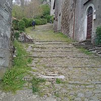 The alley that passes outside Pontito and rises up to the church