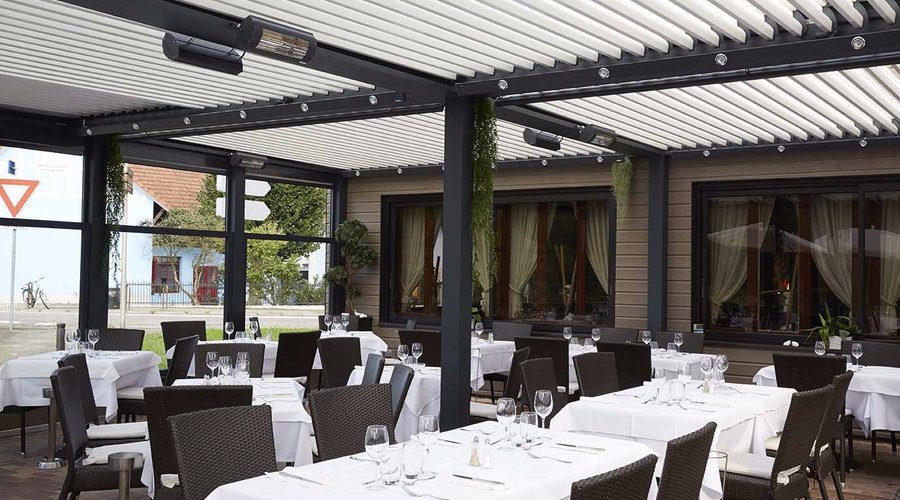 Notre terrasse, avec vue imprenable sur L'Ill