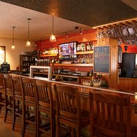 The full bar at Mt. Hood Brewing Co. in Government Camp