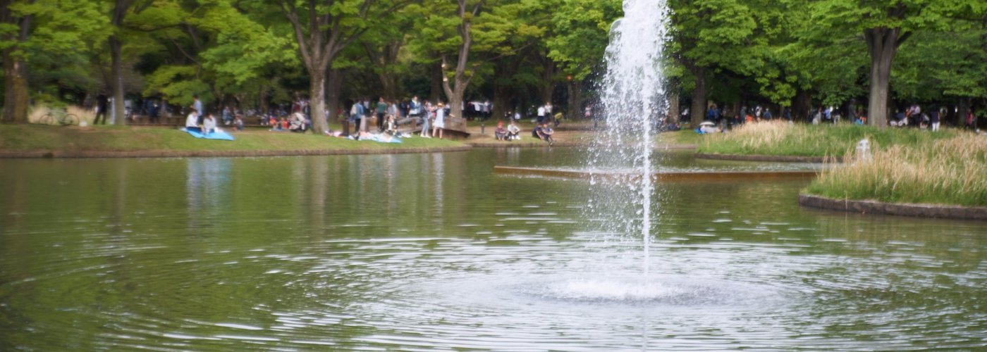 中央あたりにある噴水