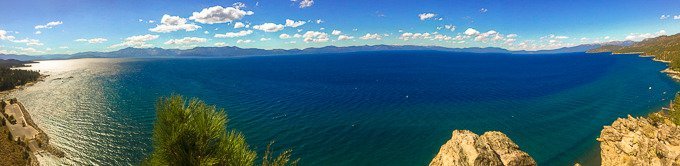 Panoramic View of Lake Tahoe From Cave Rock