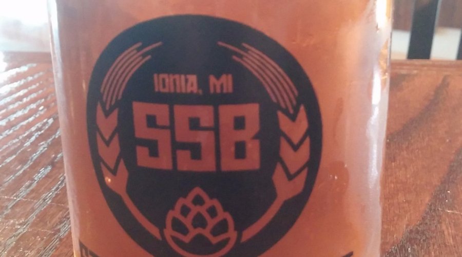Beer served in mason jar