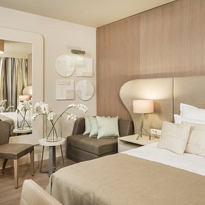 Art Hotel Kalelarga in Zadar, image may contain: Cushion, Home Decor, Bed, Lamp
