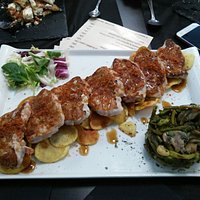 solomillo con arena de jamón