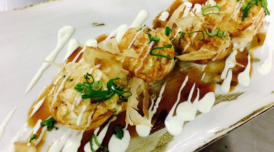 Takoyaki SELFMADE! Filled with Ebi (shrimp) :)