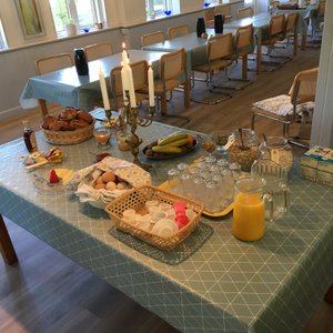Vores dejlige morgenmads buffet.
