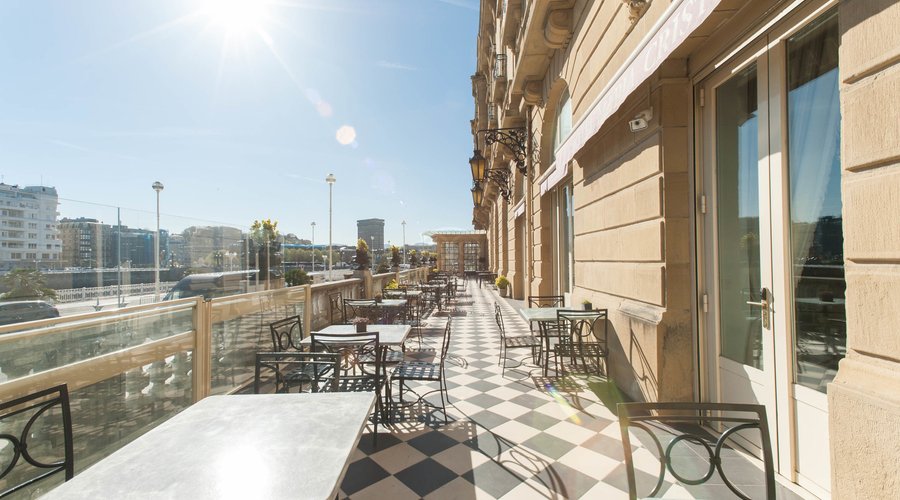 Terrace at the Hotel Maria Cristina, a Luxury Collection Hotel, San Sebastian