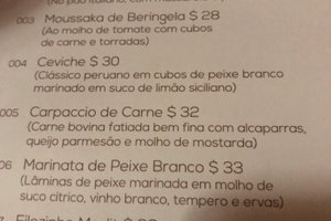 Cardápio
