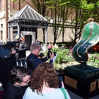 Media buzz at the public unveiling