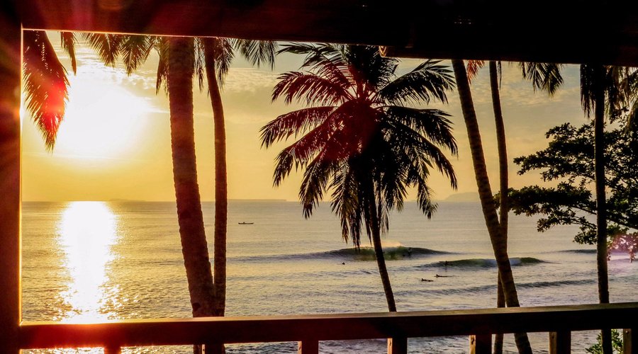 The unrivaled view from our deck....the waves are seriously this close to your bungalow 
