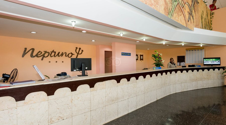 Front Desk at the Hotel Neptuno-Triton