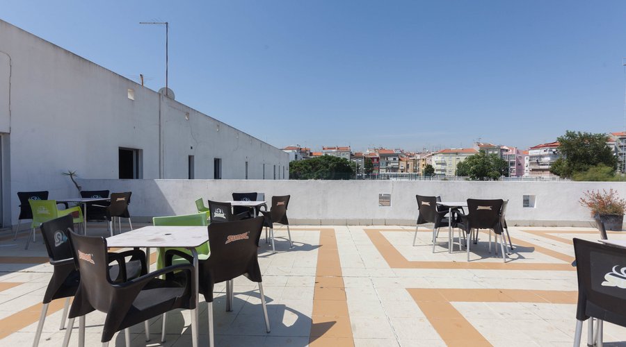 Terrace at the Lisbon Parque das Nacoes Youth Hostel