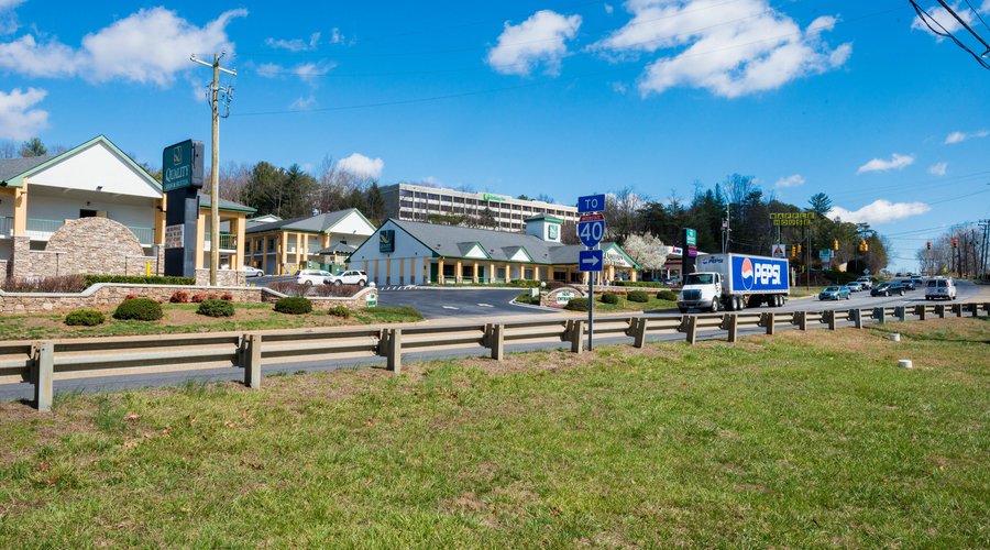 Street at the Motel 6 Asheville
