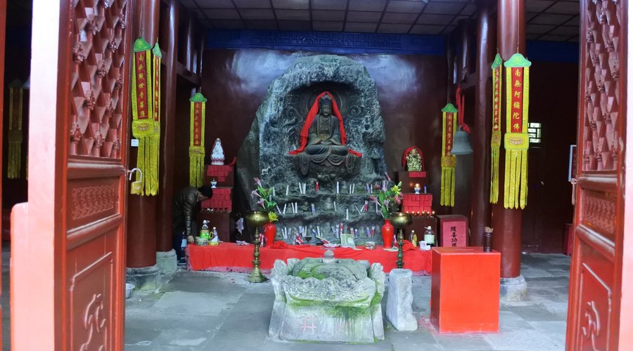 View of inside the temple