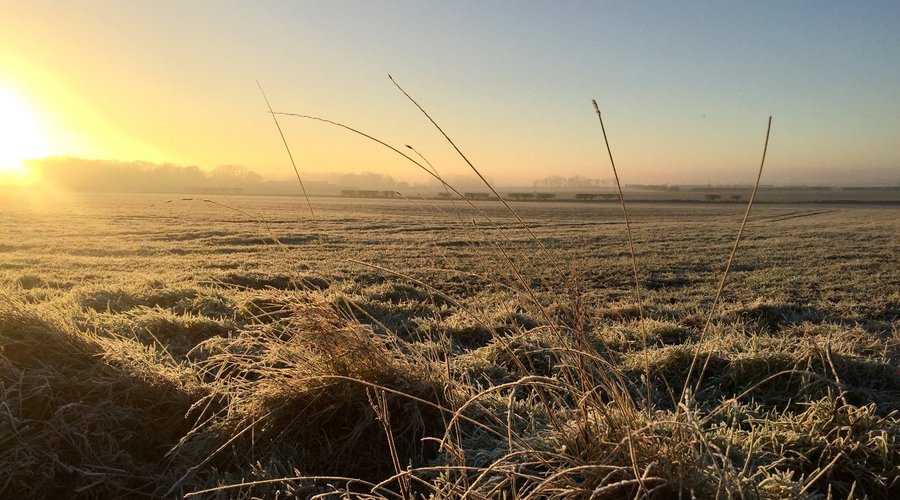 Sunrise over the beautiful countryside
