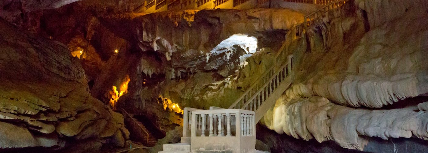 The stairway into the interior