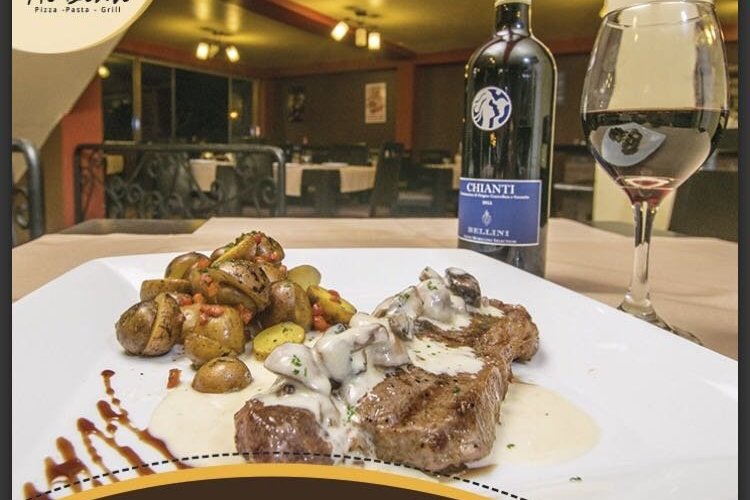 Bife con champiñones