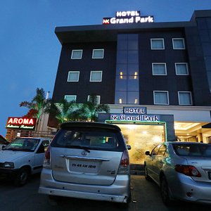 NK Grand Park Hotel in Chennai (Madras), image may contain: Hotel, License Plate, City, Car