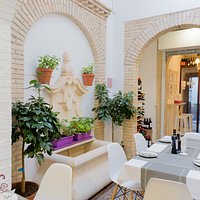 Patio y fuente