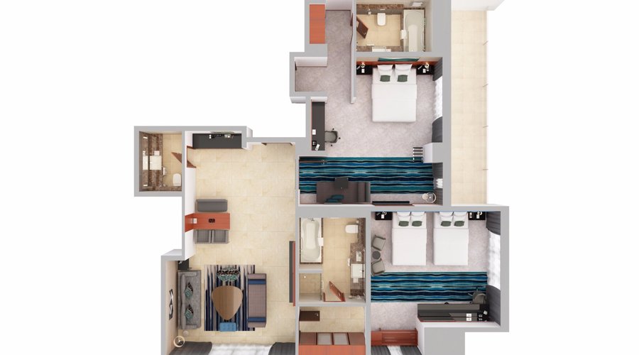   Two Bedroom Deluxe Suite
