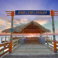 At the end of the 800 ft Pier, directly over the ocean, is the new, improved Rikki Tiki Tavern.