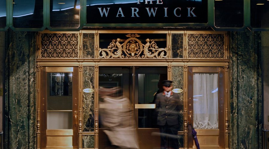 Hotel entrance on 54th Street