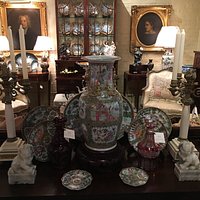Chinese Export Porcelains with Bronze and Marble Candelabras