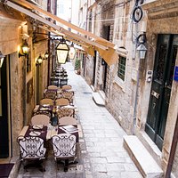 Tucked away in a narrow street just off the main street of Dubrovnik - Stradun.