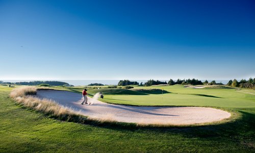 Hole #5: Grim Reaper (Par 5) Named after the 18th century historic cemetery next to the fairway