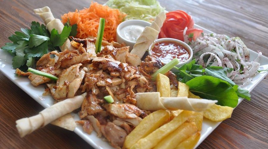 Chicken donner with all the trimmings