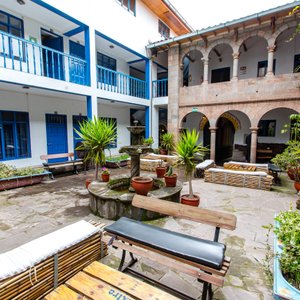 Back Patio at the Milhouse Hostel Cusco