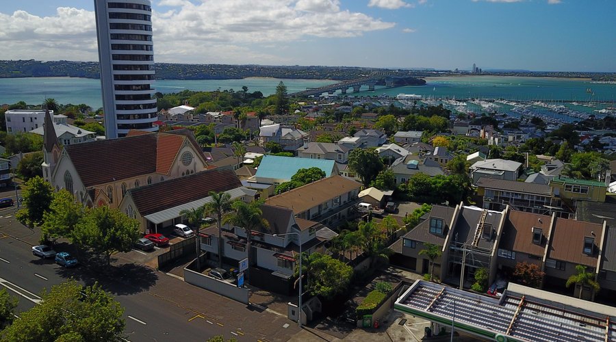 Ariel view of hotel and its surrounds