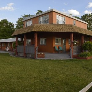 You have to walk across this lawn to get to your room.
