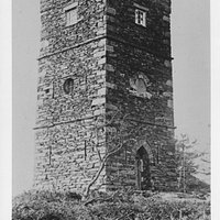 Finsthwaite Tower was built as a war memorial in 1799 and is now surrounded by trees