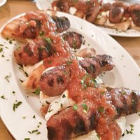 Kebab with yoghurt