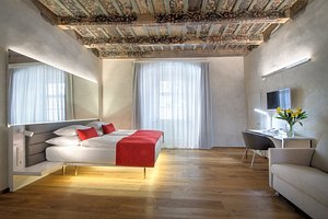 Hotel Bishop's House in Prague, image may contain: Flooring, Floor, Loft, Interior Design