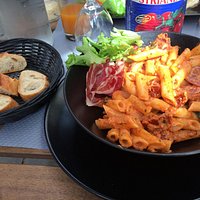 Pennes coppa et tomates séchées
