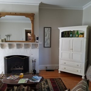 The new furnishings and paint update the decor while maintaining the classic feel